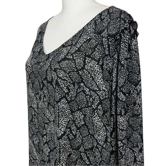 Zac & Rachel Women’s Pullover Top Sz 3X Multi Color Long Sleeve V-Neck - Picture 4 of 12